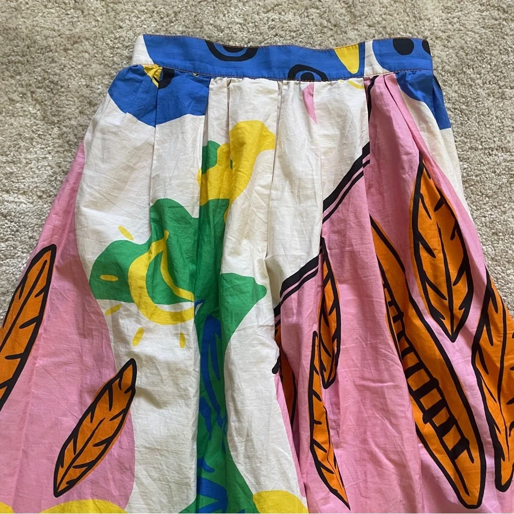 ZARA Ballon Printed Maxi Skirt - Picture 4 of 7